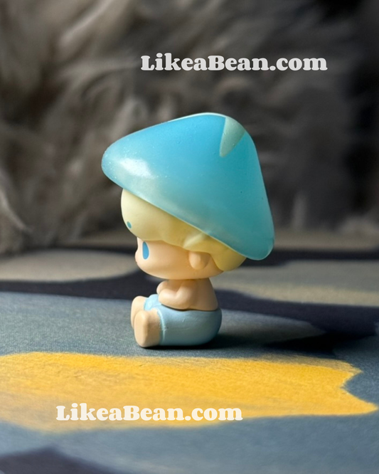 Pop Bean Mushroom Elf Series - Dimoo Sky Blue Mushroom