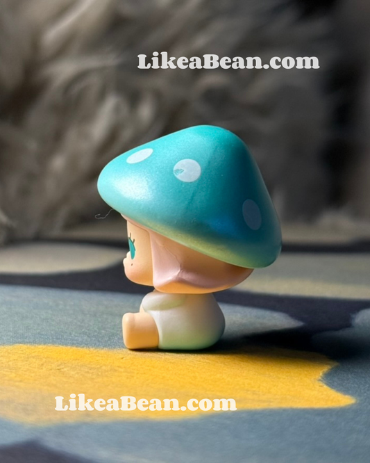 Pop Bean Mushroom Elf Series - Molly Teal Parasol Mushroom