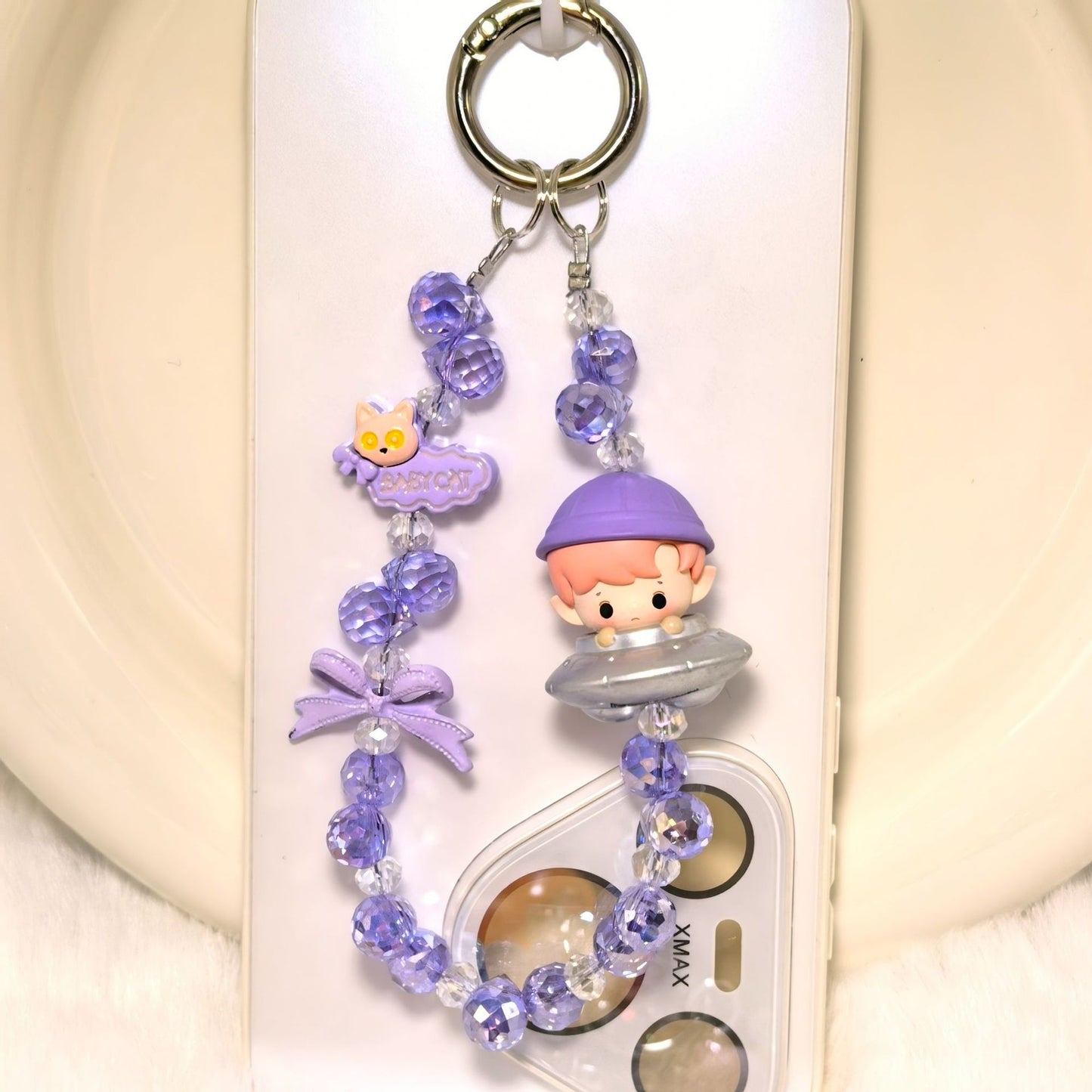 Phone Charm | Pop Bean Crystal Bead Dangling Chain