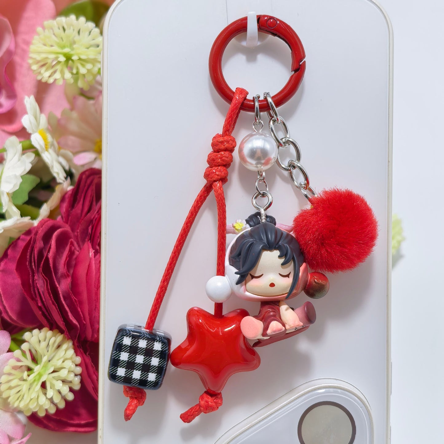 Phone Charm | City Limited Pop Beans Braided Pom-Pom Pendant