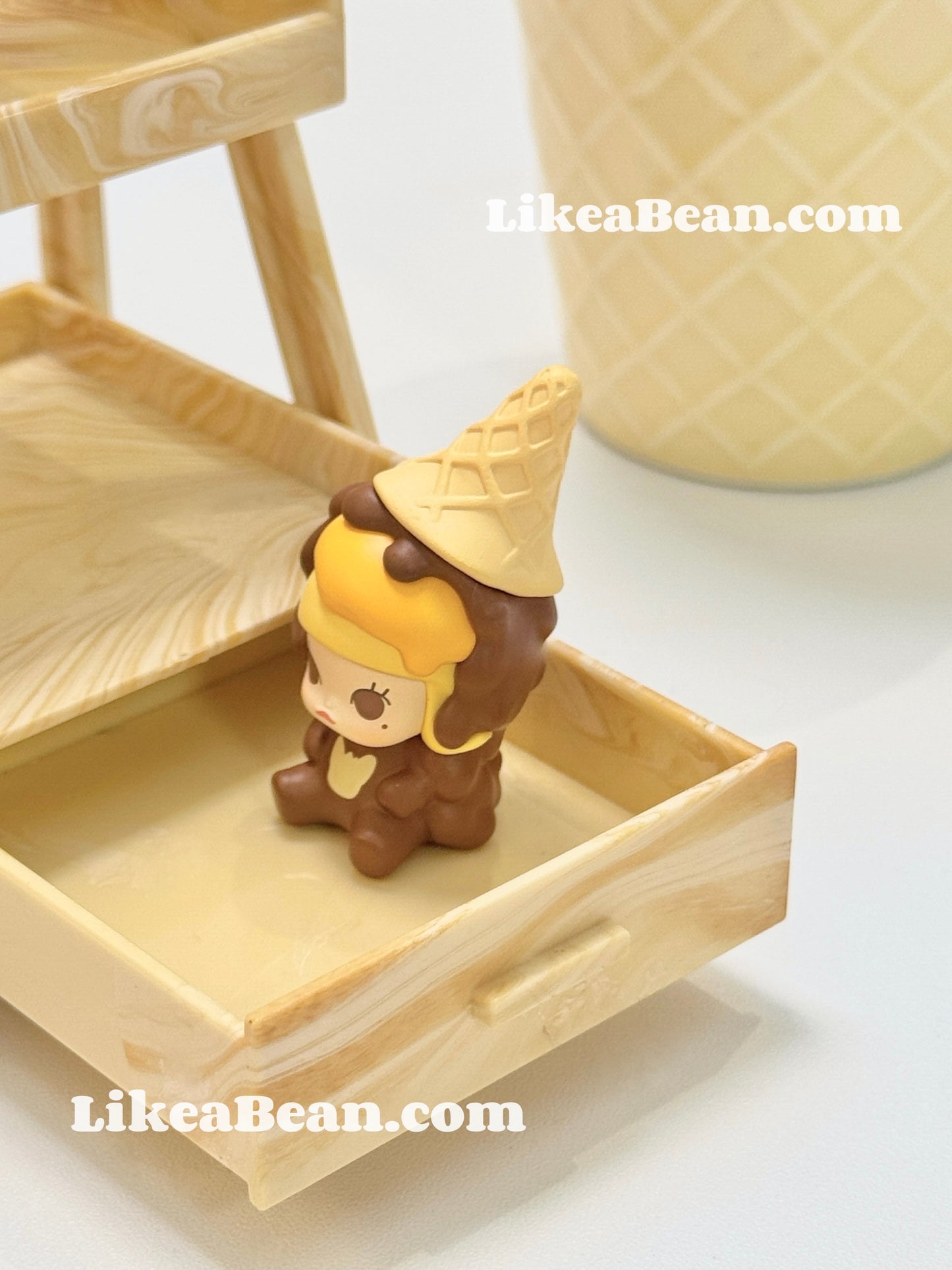 Pop Bean Ice Cream Series (Melted Ice Cream) - Molly Chocolate Cone