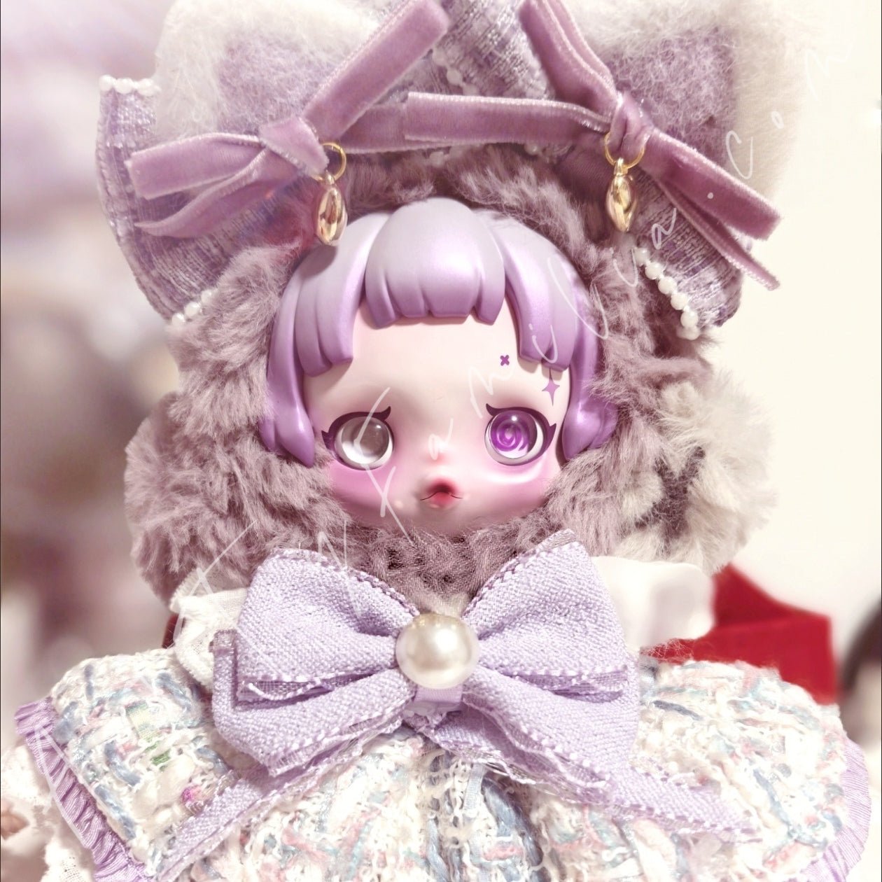 Art Toy Familia - Doll Cloth Lavender Mist Kitten Set For Skullpanda - 133 Cloth Only No Doll