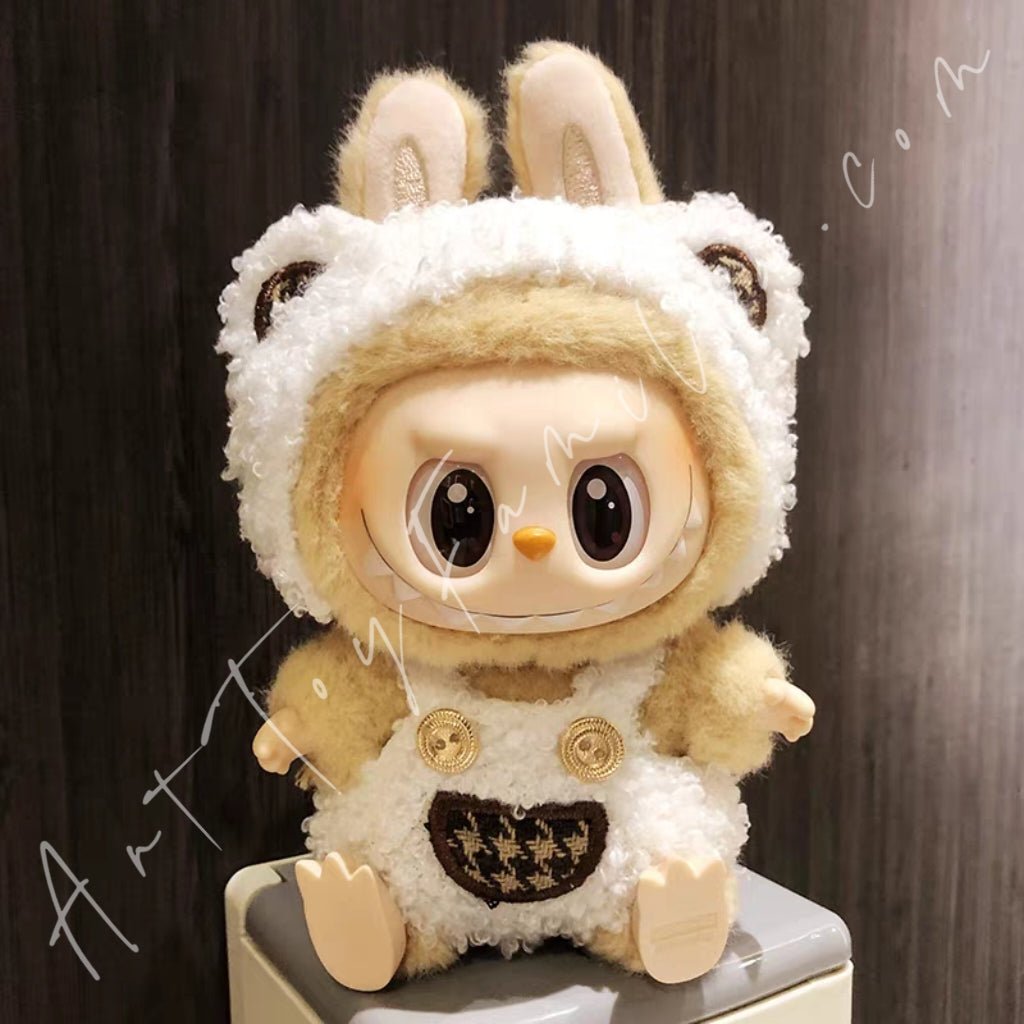 Art Toy Familia - Doll Cloth Curly Plush Bear Overalls Set - 017 Cloth Only No Doll
