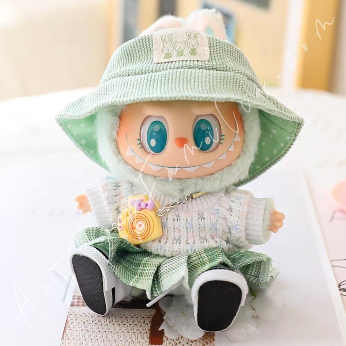 Art Toy Familia - Doll Cloth Pastel Picnic Skirt Set - 011 Green Ver. Cloth Only No Doll