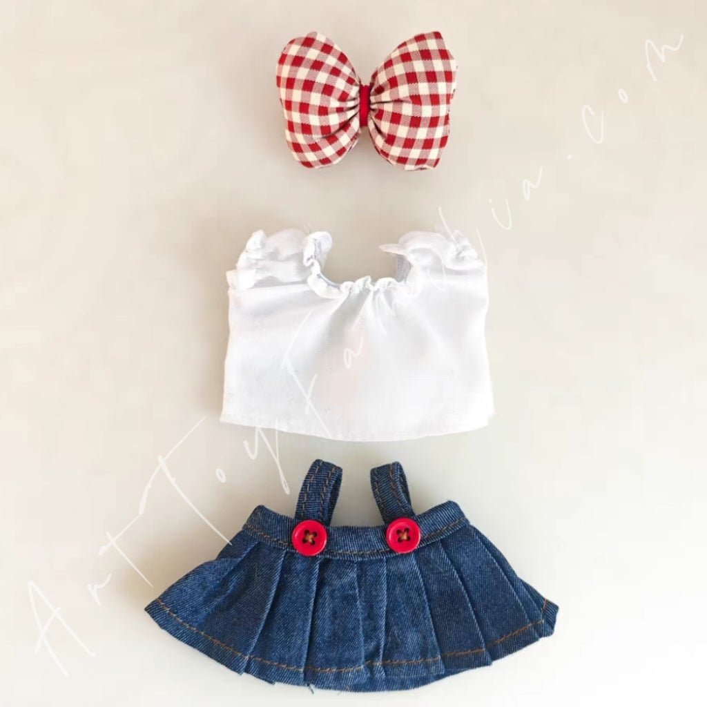 Art Toy Familia - Doll Cloth Sweet Schoolgirl Charm Set - 006 Cloth Only No Doll