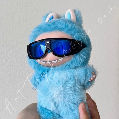 Art Toy Familia - Doll Cloth Bitty Goggle Gallery - 089 Black Frame Blue Lenses Cloth Only No Doll