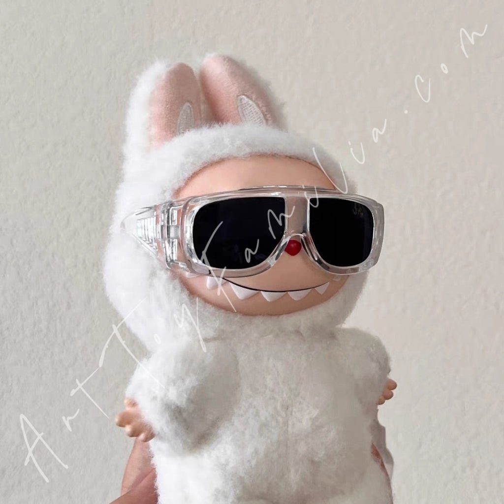 Art Toy Familia - Doll Cloth Bitty Goggle Gallery - 089 Transparent Frame Black Lenses Cloth Only No Doll