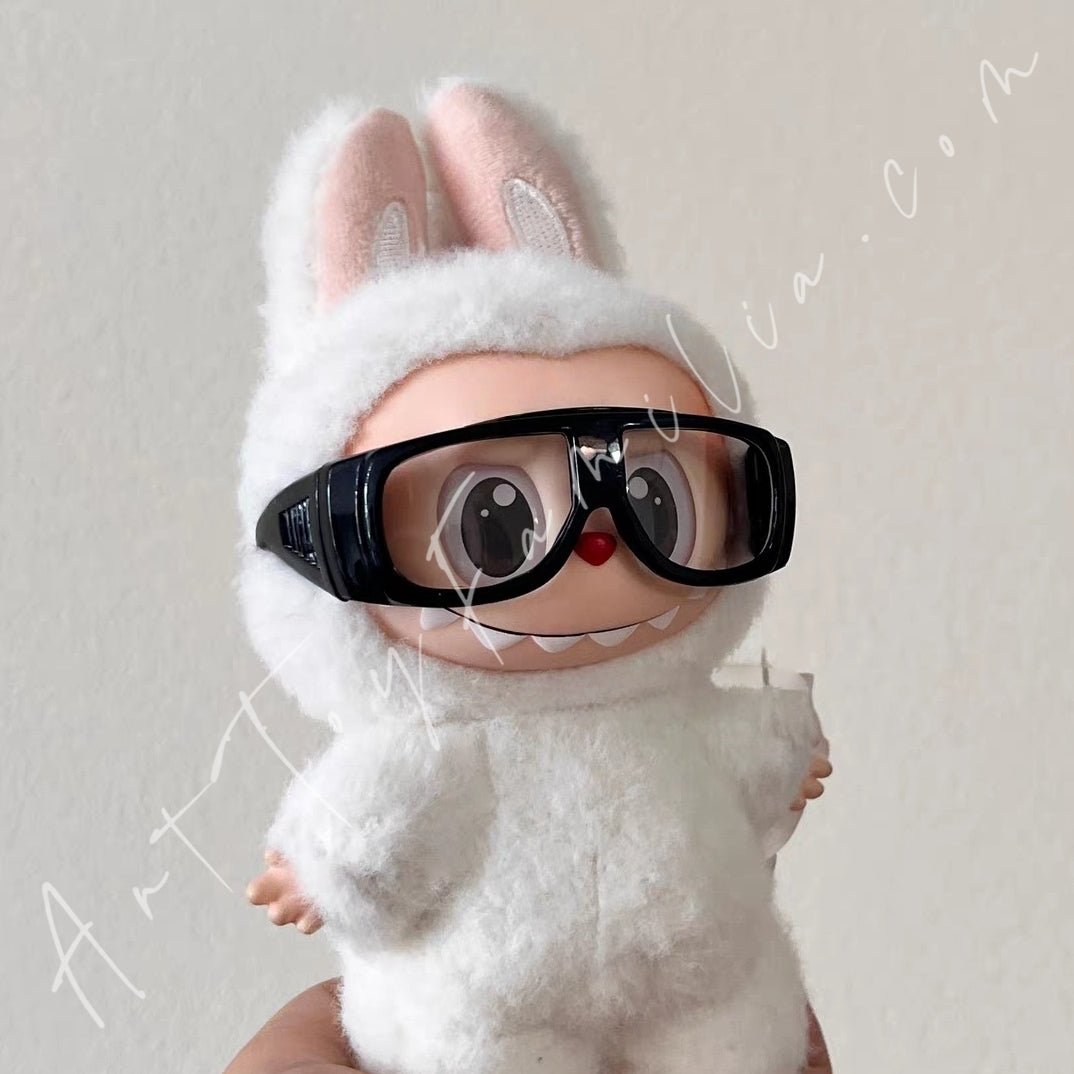 Art Toy Familia - Doll Cloth Bitty Goggle Gallery - 089 Black Frame Transparent Lenses Cloth Only No Doll