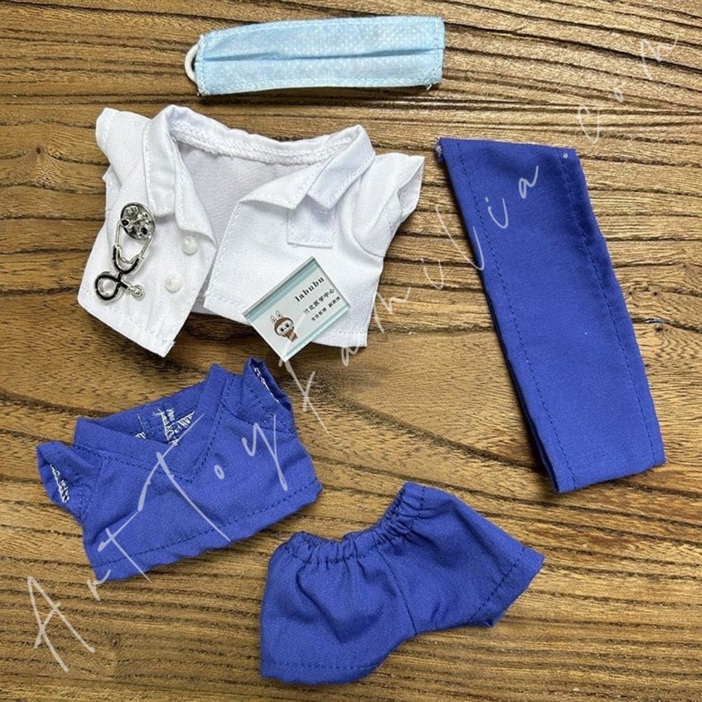 Art Toy Familia - Doll Cloth Tiny Medic Wardrobe Doctor Nurse Uniform - 066 Dark Blue Ver. No Doll