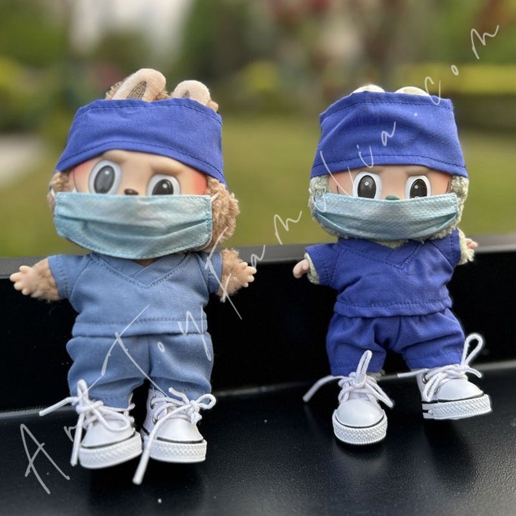Art Toy Familia - Doll Cloth Tiny Medic Wardrobe Doctor Nurse Uniform - 066 Dark Blue Ver. No Doll