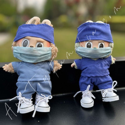Art Toy Familia - Doll Cloth Tiny Medic Wardrobe Doctor Nurse Uniform - 066 Dark Blue Ver. No Doll