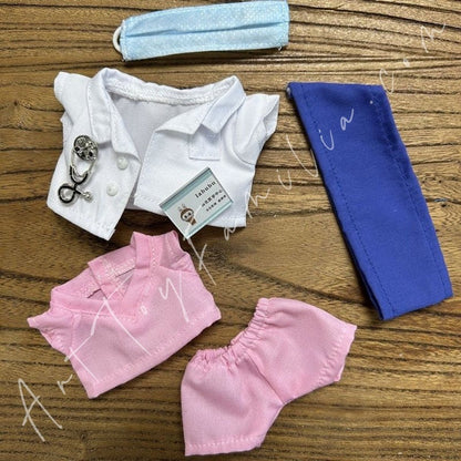 Art Toy Familia - Doll Cloth Tiny Medic Wardrobe Doctor Nurse Uniform - 066 Pink Ver. No Doll