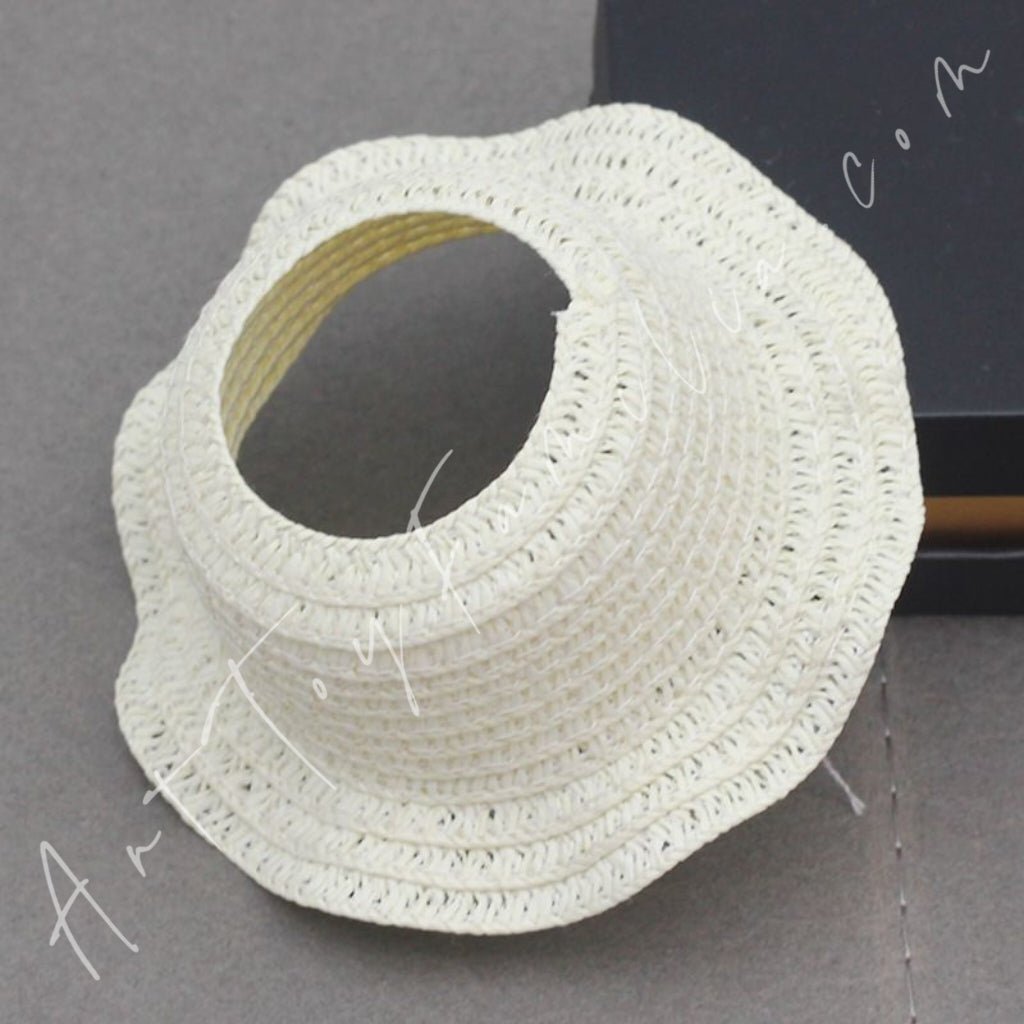 Art Toy Familia - Doll Cloth Sunshade Straw Hat - 070 Wavy White Ver. Cloth Only No Doll