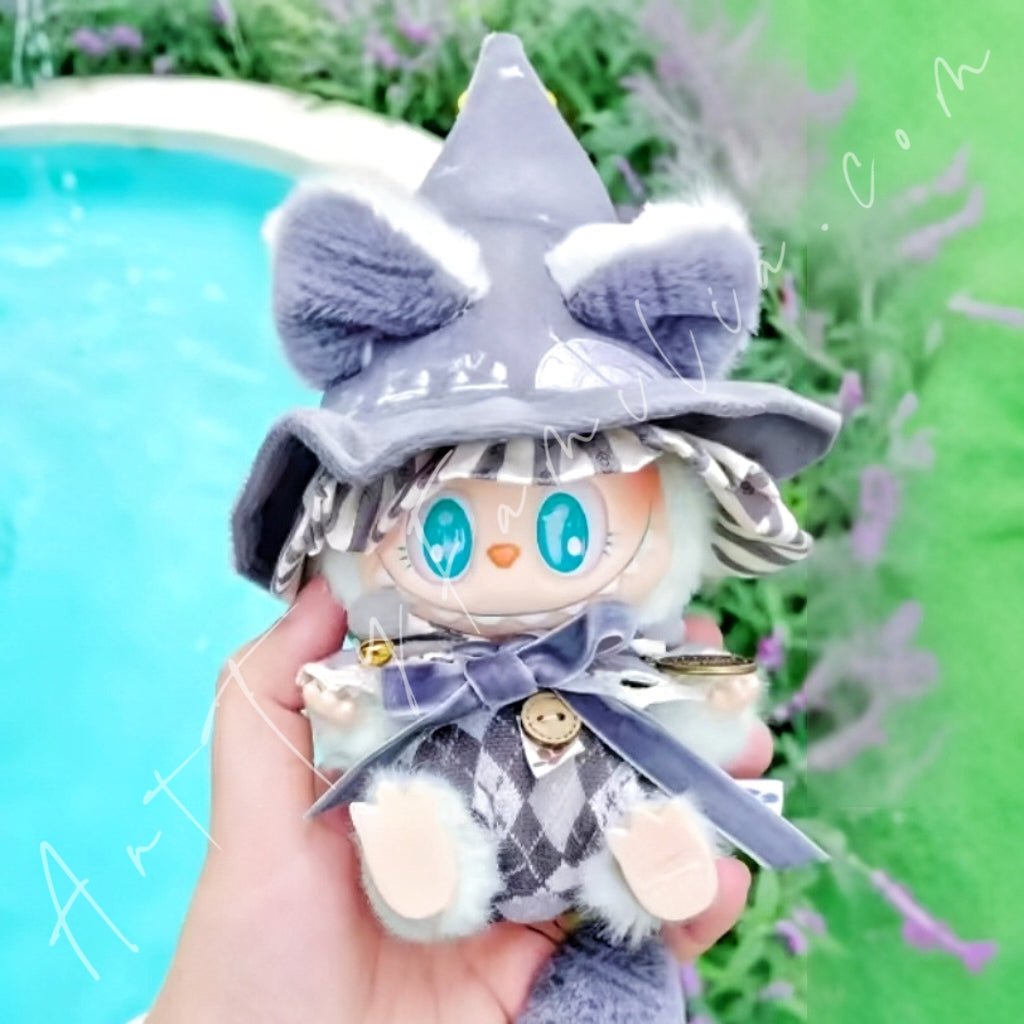 Art Toy Familia - Doll Cloth Whimsy Magic Wardrobe - 057 Kitty - Gray Cloth Only No Doll