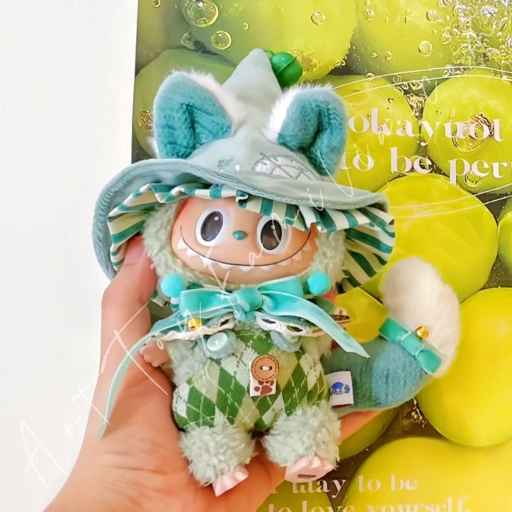 Art Toy Familia - Doll Cloth Whimsy Magic Wardrobe - 057 Kitty - Green Cloth Only No Doll