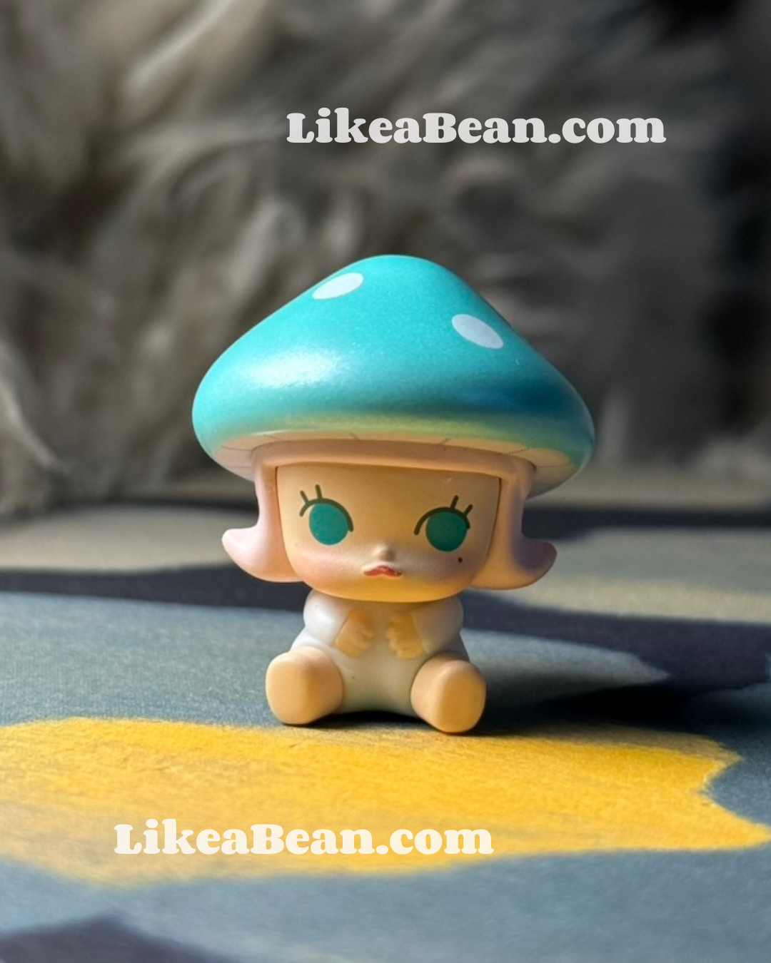 Pop Bean Mushroom Elf Series - Molly Teal Parasol Mushroom