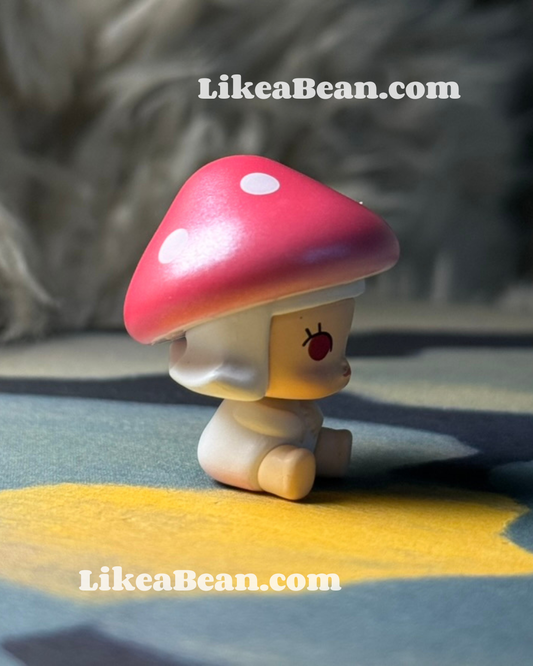 Pop Bean Mushroom Elf Series - Molly Pink Parasol Mushroom