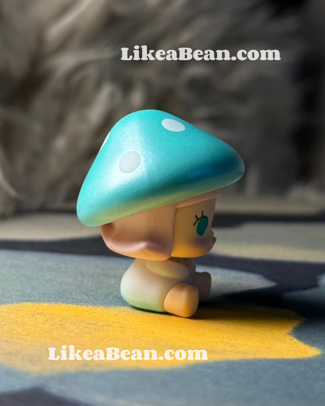 Pop Bean Mushroom Elf Series - Molly Teal Parasol Mushroom