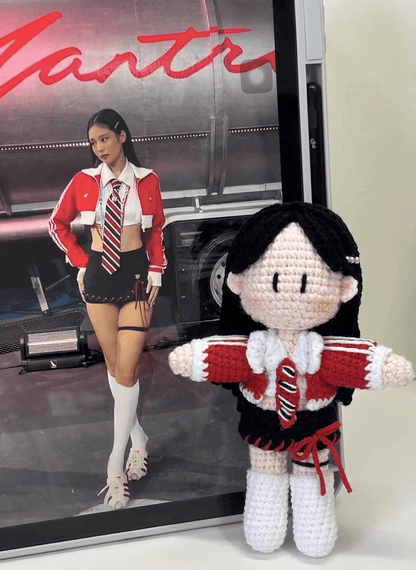 Art Toy Familia - Blackpink Jisoo Lisa Jennie Rose Inspired Handmade Crochet Doll, Kpop Chibi Amigurumi Doll Gift, C003 BP Ultra Mini Set (Set of 4)