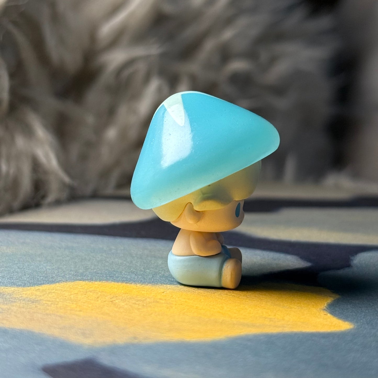 Pop Bean Mushroom Elf Series - Dimoo Sky Blue Mushroom
