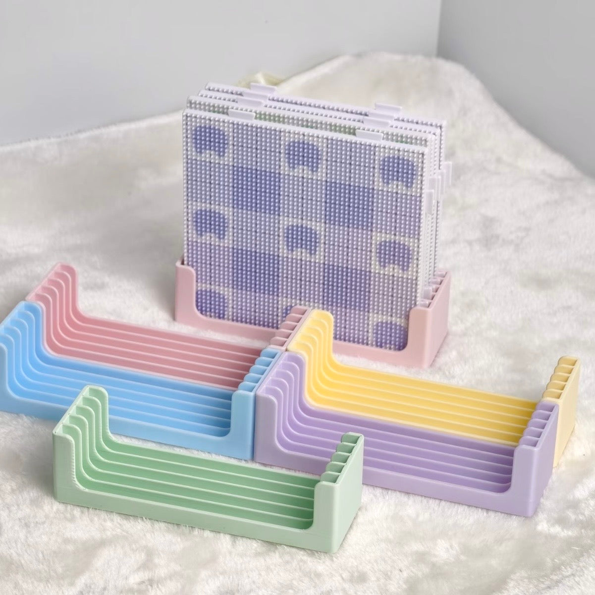 5-Layer Pastel Storage Box for 52-Peg Perler Bead Boards