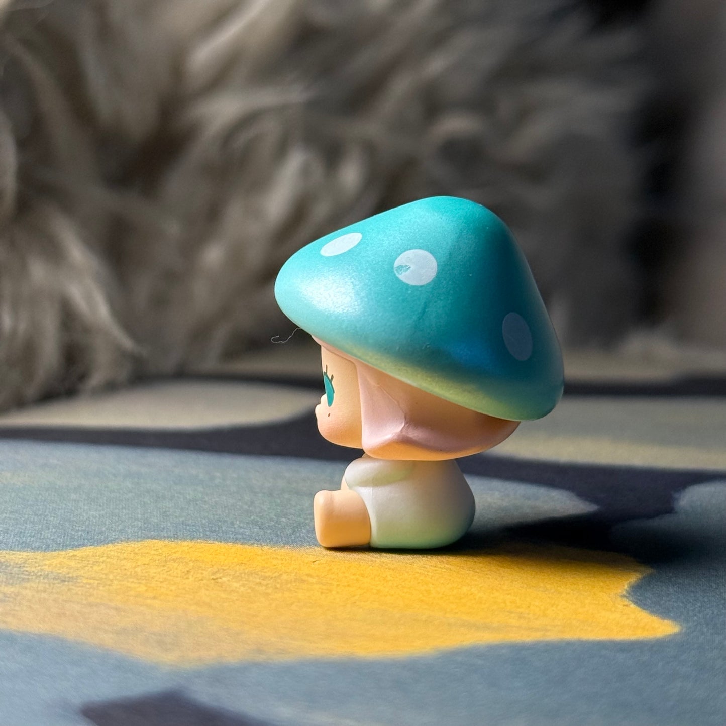 Pop Bean Mushroom Elf Series - Molly Teal Parasol Mushroom