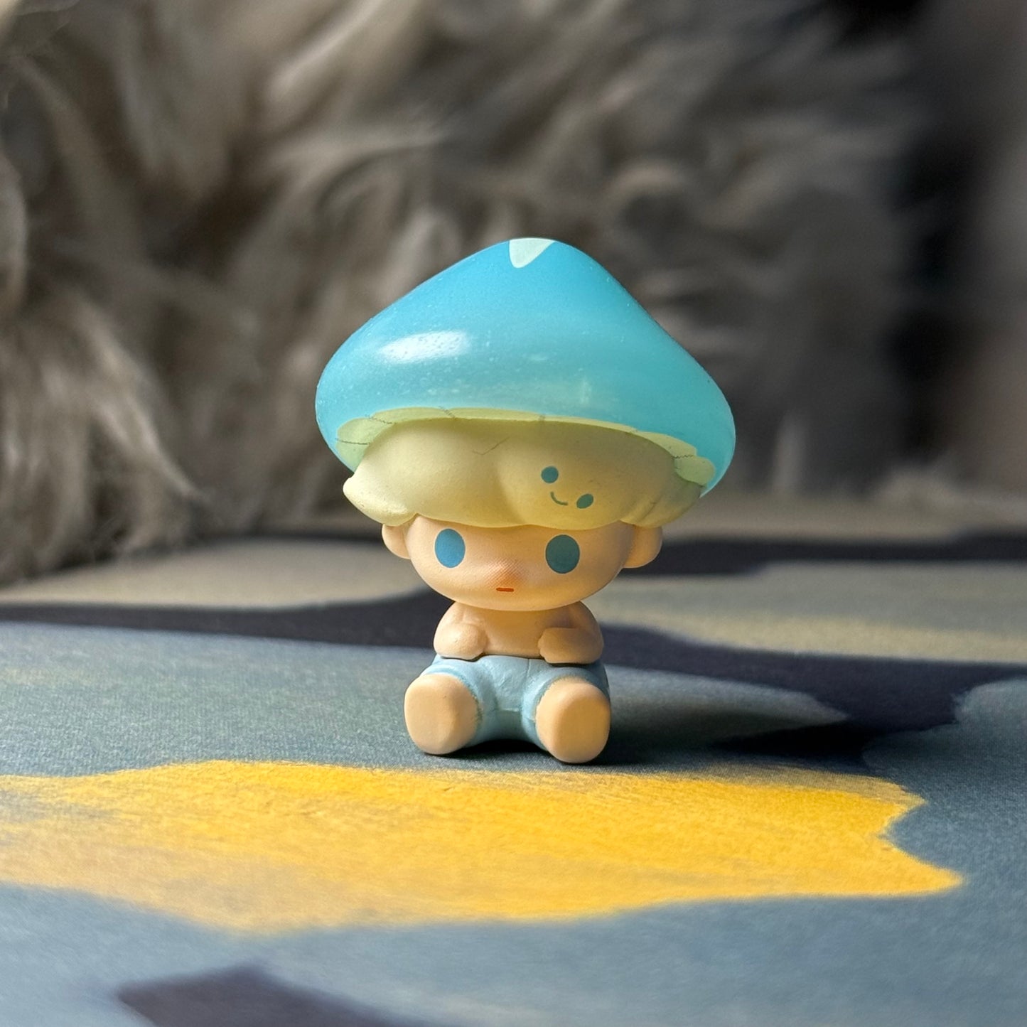 Pop Bean Mushroom Elf Series - Dimoo Sky Blue Mushroom