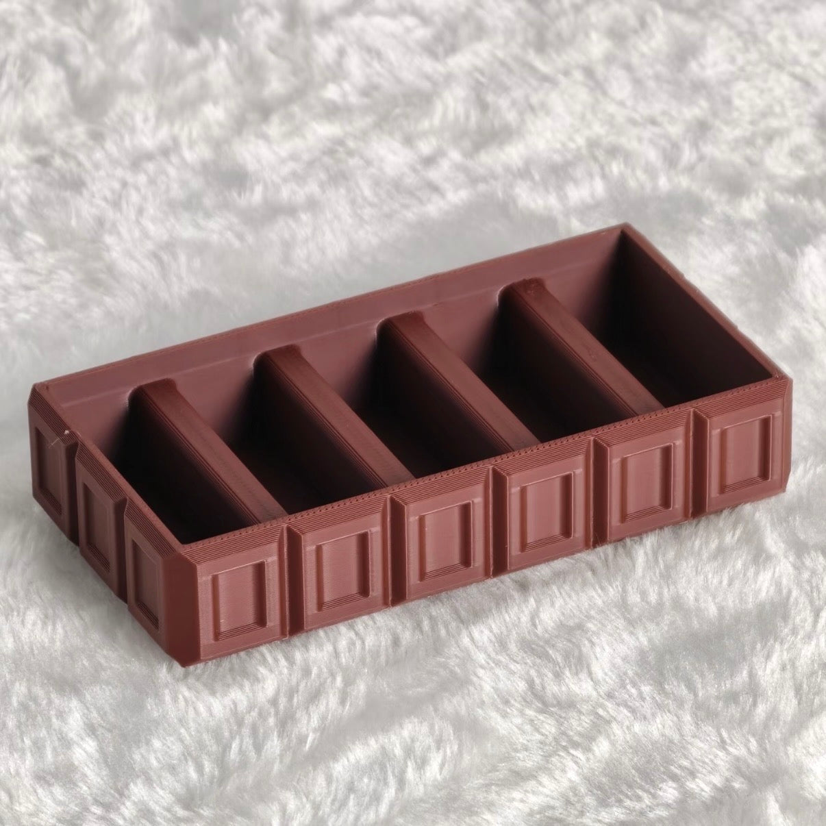 Chocolate-Inspired Perler Bead Tray – 12 Channels, Fits 2.6mm Beads