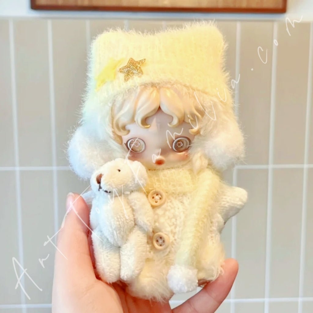 Art Toy Familia - Doll Cloth Fluffy Bear Sweater Set For Skullpanda - 124 Cloth Only No Doll Yellow Ver.