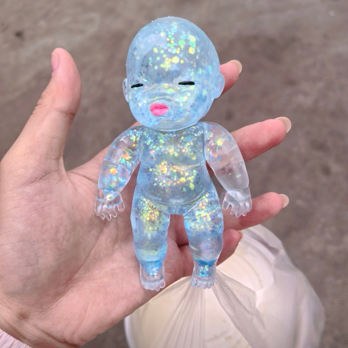 Natasha - Colorful Natasha Mini Baby Doll – Sensory Stress Relief Toy (11cm) Purple