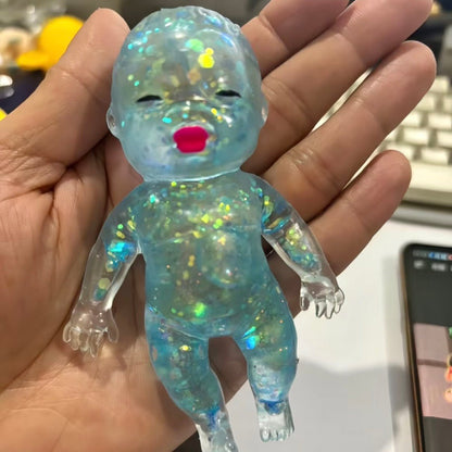 Natasha - Colorful Natasha Mini Baby Doll – Sensory Stress Relief Toy (11cm) Blue