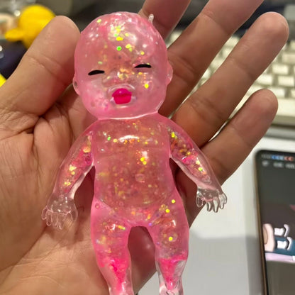 Natasha - Colorful Natasha Mini Baby Doll – Sensory Stress Relief Toy (11cm) Pink