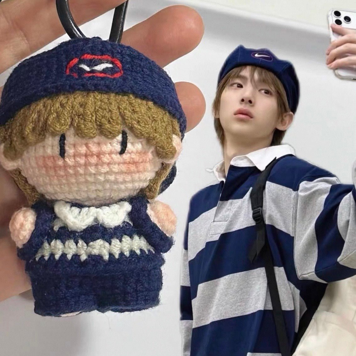 Cortis - Cortis Member Handmade Crochet Doll,Kpop Chibi Amigurumi Doll Keychain Gift,C016 Blue Juhoon