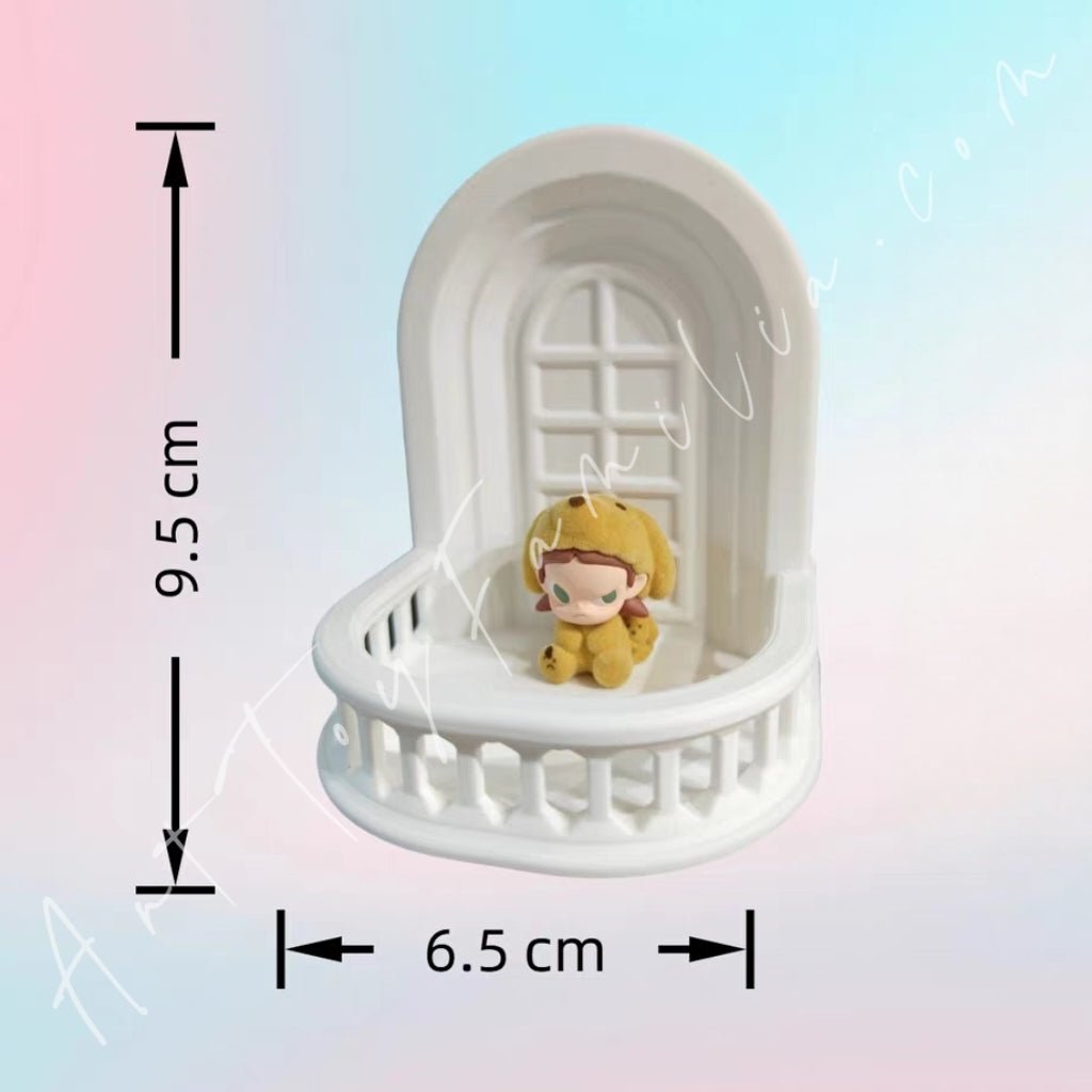 Art Toy Familia - Doll Balcony Fridge Magnet Blindbox Display - 144 Fridge Magnet Only No Doll White Ver.