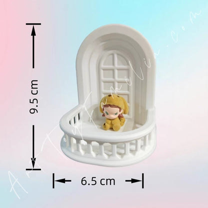 Art Toy Familia - Doll Balcony Fridge Magnet Blindbox Display - 144 Fridge Magnet Only No Doll White Ver.
