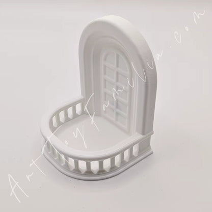 Art Toy Familia - Doll Balcony Fridge Magnet Blindbox Display - 144 Fridge Magnet Only No Doll White Ver.