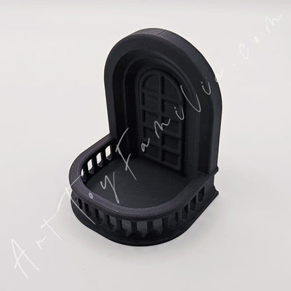 Art Toy Familia - Doll Balcony Fridge Magnet Blindbox Display - 144 Fridge Magnet Only No Doll Black Ver.