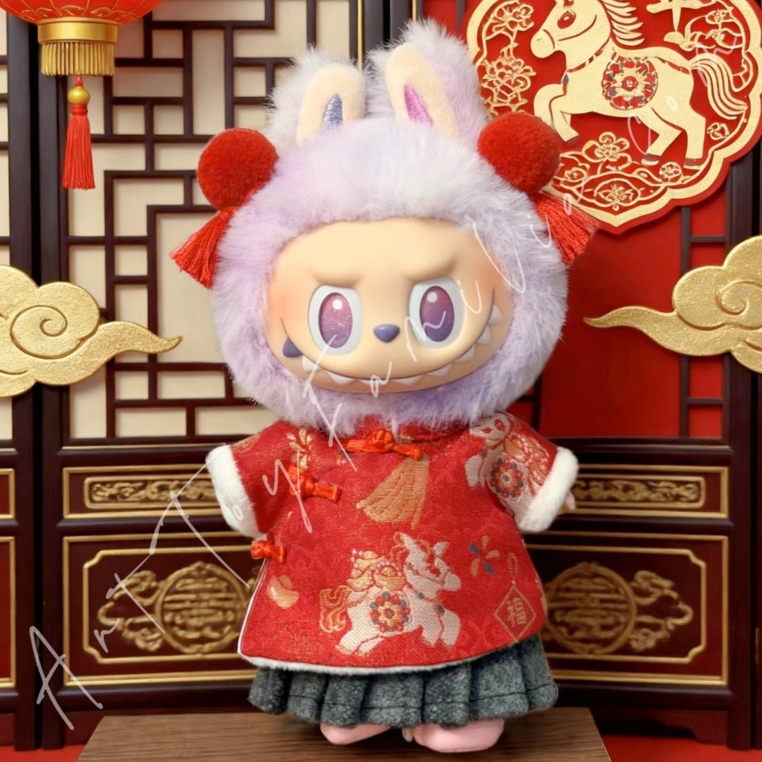 Art Toy Familia - Doll Cloth Year of the Horse Blessing Set For Labubu - 167 Cloth Only No Doll