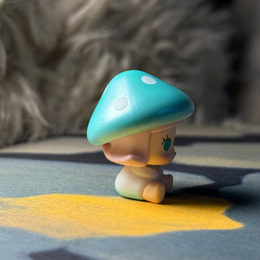 Pop Bean Mushroom Elf Series - Molly Teal Parasol Mushroom