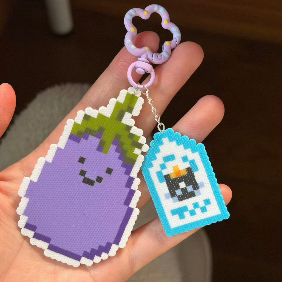 [Finished Piece] Jellycat Perler Bead Keychain - Completed Charm, Random Chain, Perfect for Gifting