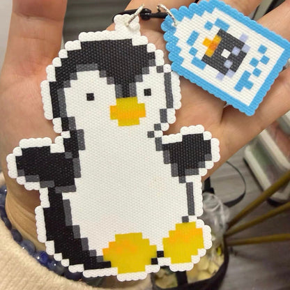 [Finished Piece] Jellycat Perler Bead Keychain - Completed Charm, Random Chain, Perfect for Gifting