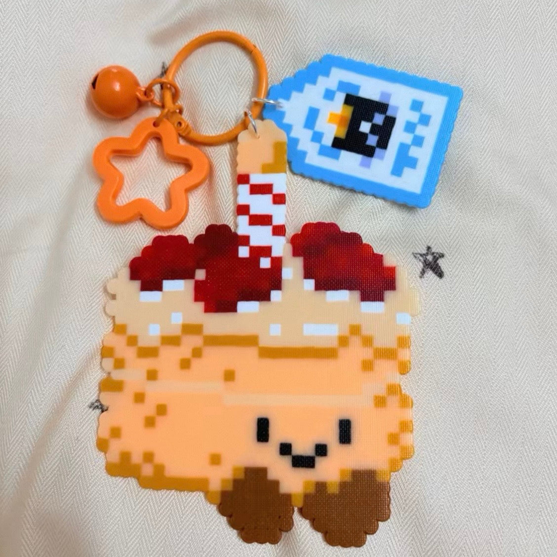 [Finished Piece] Jellycat Perler Bead Keychain - Completed Charm, Random Chain, Perfect for Gifting