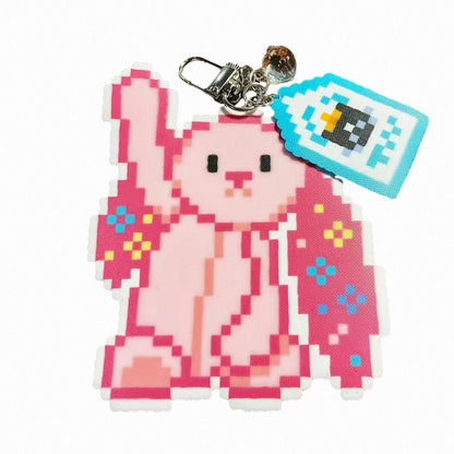 [Finished Piece] Jellycat Perler Bead Keychain - Completed Charm, Random Chain, Perfect for Gifting