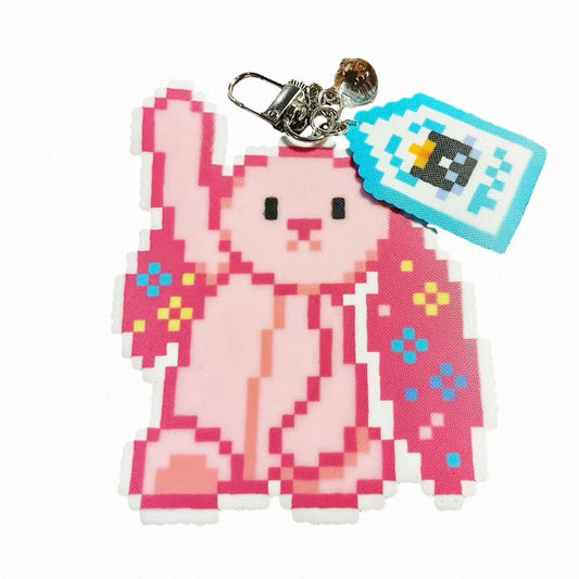[Finished Piece] Jellycat Perler Bead Keychain - Completed Charm, Random Chain, Perfect for Gifting