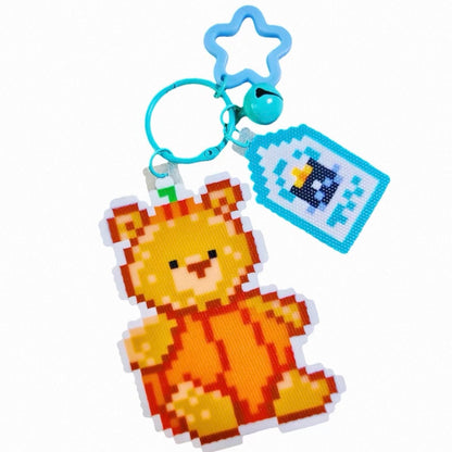 [Finished Piece] Jellycat Perler Bead Keychain - Completed Charm, Random Chain, Perfect for Gifting