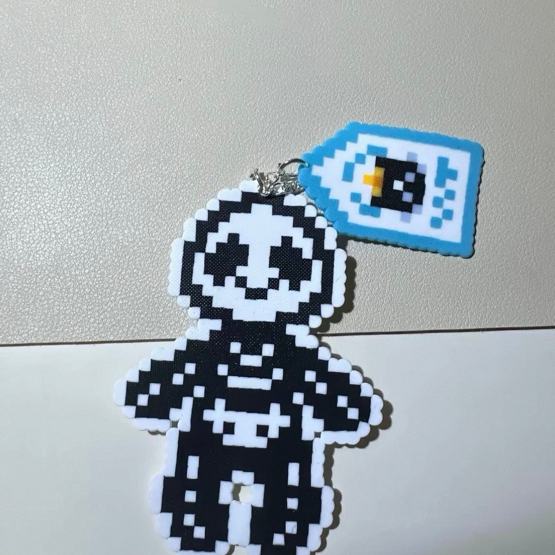 [Finished Piece] Jellycat Perler Bead Keychain - Completed Charm, Random Chain, Perfect for Gifting