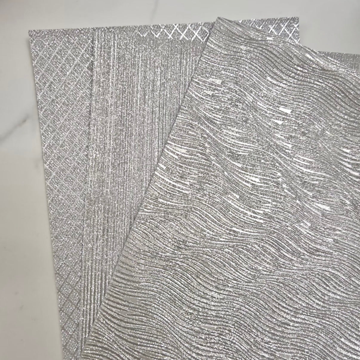 Art Toy Familia - Cinderella Ironing Fabric for Perler Beads – Fine Sparkle, Velvet Touch, Striped Wavy Diamond Pattern - B003 Small (3 sheets, 1 each style)