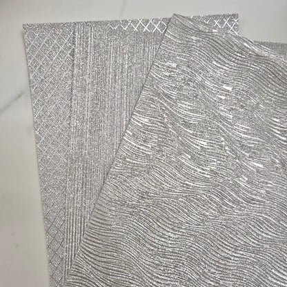 Art Toy Familia - Cinderella Ironing Fabric for Perler Beads – Fine Sparkle, Velvet Touch, Striped Wavy Diamond Pattern - B003 Small (3 sheets, 1 each style)