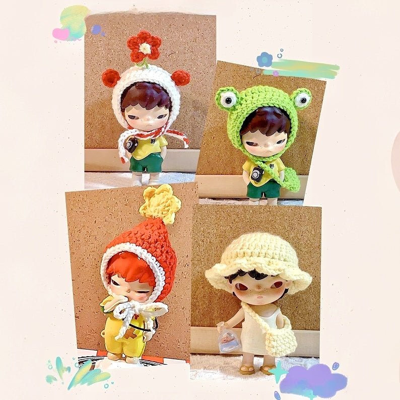 Art Toy Familia - Doll Cloth Loomlet Toppers For Hirono - 083 Flower Bear Hat Cloth Only No Doll