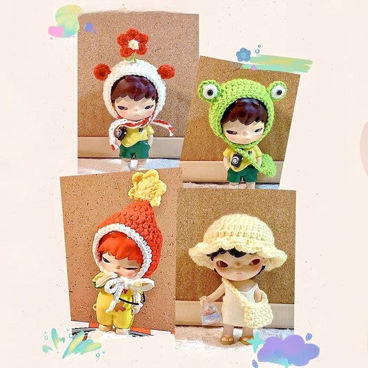 Art Toy Familia - Doll Cloth Loomlet Toppers For Hirono - 083 Flower Bear Hat Cloth Only No Doll